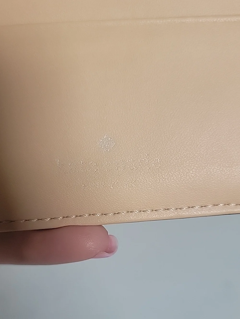 kate spade Metallic Gold Pebbled Leather Card Holder with Logo Plaque